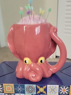 Cute Pink Octopus Pin Cushion